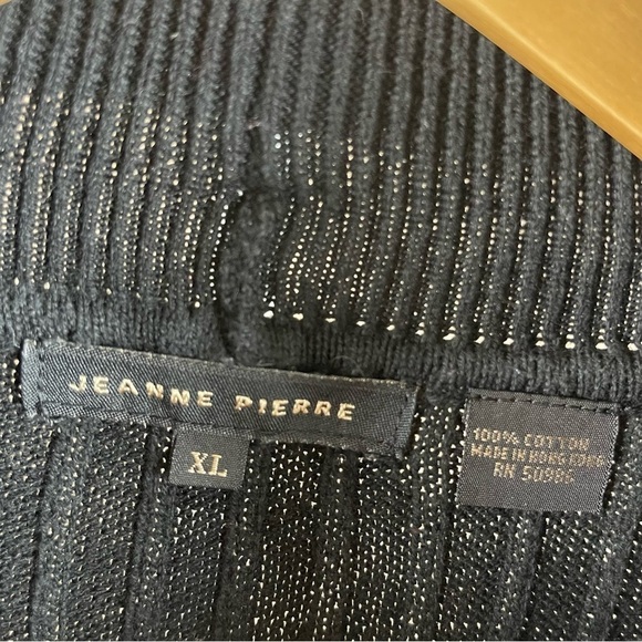 VINTAGE Jeanne Pierre Women's XL Ribbed Turtleneck 90's Sweater  Chic Classic - Picture 4 of 6